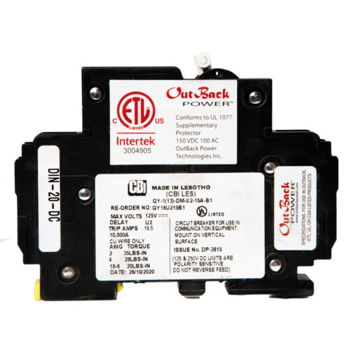 15A 150VDC 1P DIN MNT BKR, 13M